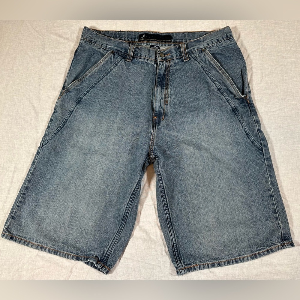 Karl Kani Men Medium Wash Denim Jean Shorts‎ Mens Size 36